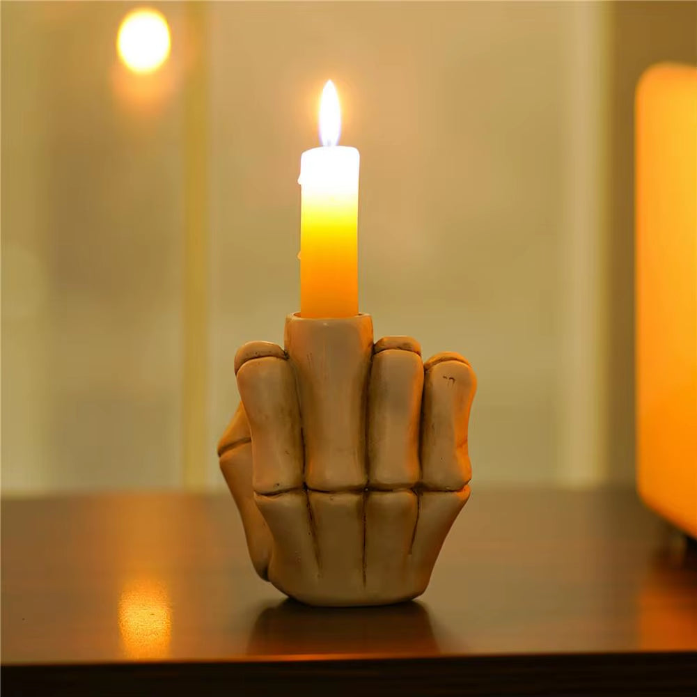 The Middle Flame – Punk Style Hand Gesture Candle Holder