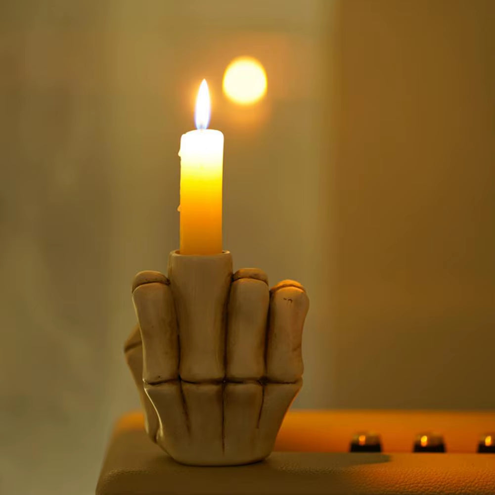 The Middle Flame – Punk Style Hand Gesture Candle Holder
