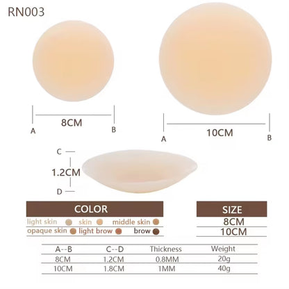 Braless Seamless for Cakes Cover Ultra Thin Invisible Bra Nipple Cover Bioadhesive Silicone Reusable Sweatproof Travel Boob Bra
