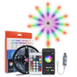 Bluetooth Fireworks LED Strip Light 5V WS2812B RGB Firework Light 5050 195Leds Dream Color USB LED Tape for New Year Christmas