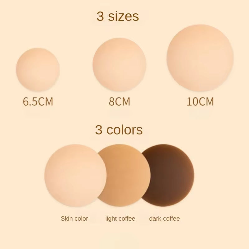 Braless Seamless for Cakes Cover Ultra Thin Invisible Bra Nipple Cover Bioadhesive Silicone Reusable Sweatproof Travel Boob Bra