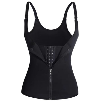 Waist Trainer Tank Top for Women Zipper Body Shaper Tummy Control Sleeveless Top Women'S Activewear Body Shaping Underwear