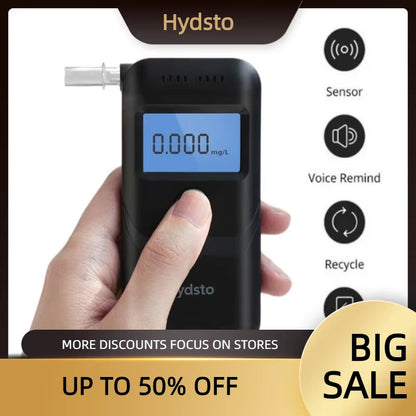 Digital Alcohol Tester Professional Alcohol Detector Breathalyzer Police Alcotester LCD Display Drunk Driving Test