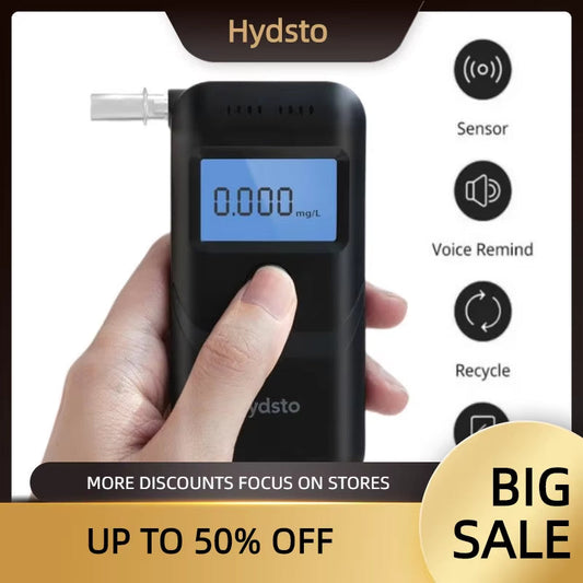 Digital Alcohol Tester Professional Alcohol Detector Breathalyzer Police Alcotester LCD Display Drunk Driving Test
