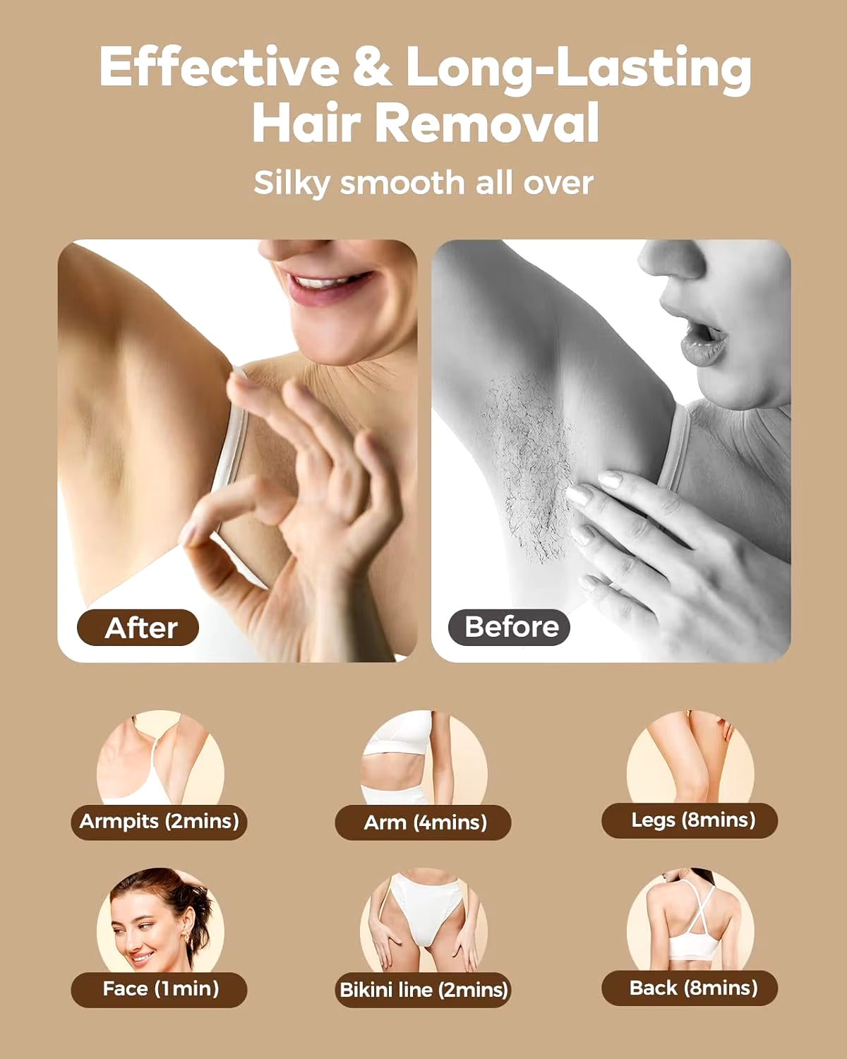 IPL Hair Removal Laser Device 9 Levels 999900 Flashes Quick Pulsed Light Permanent Painless Epilator Whole Body Treament at Home