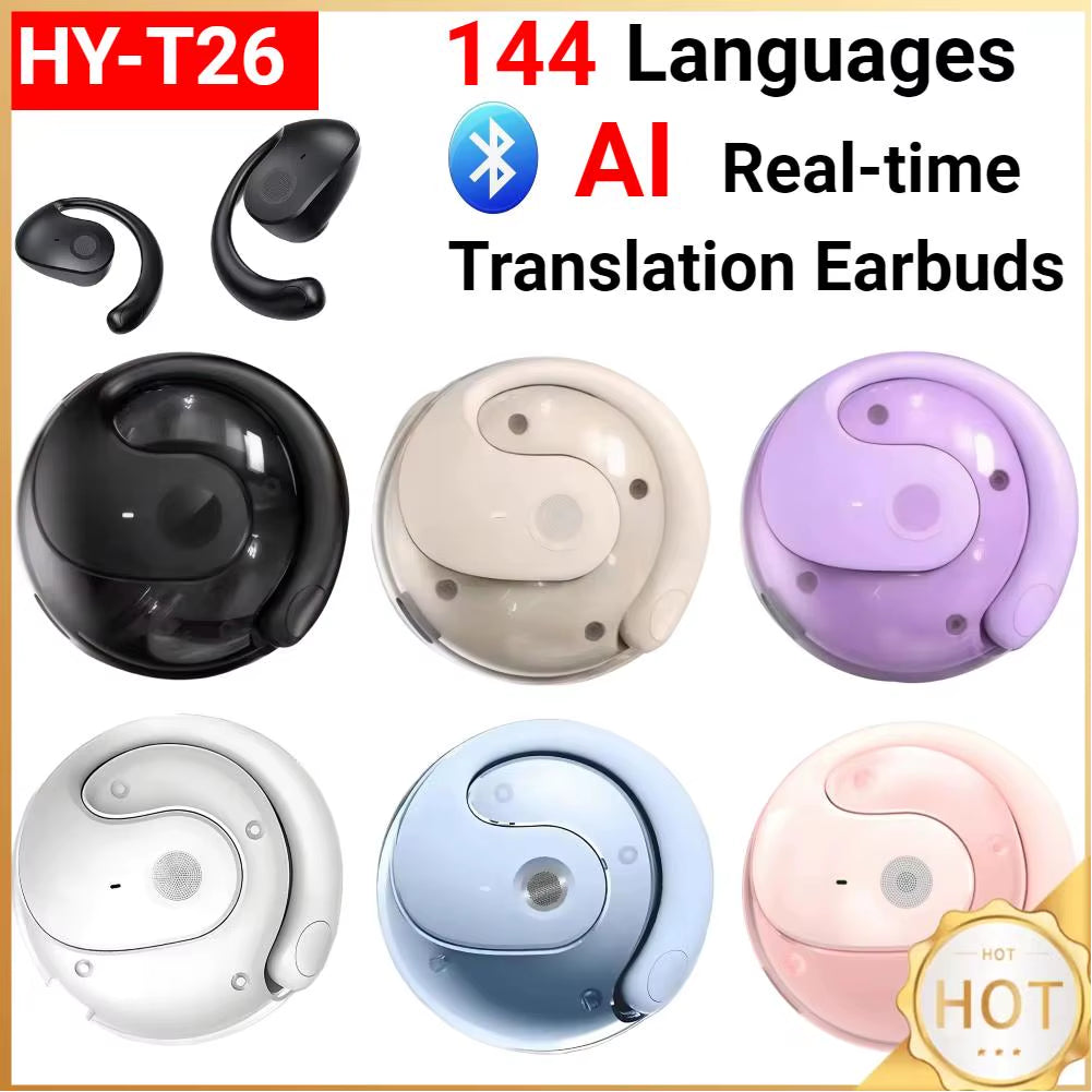 AI Bluetooth Language Translator Earphones