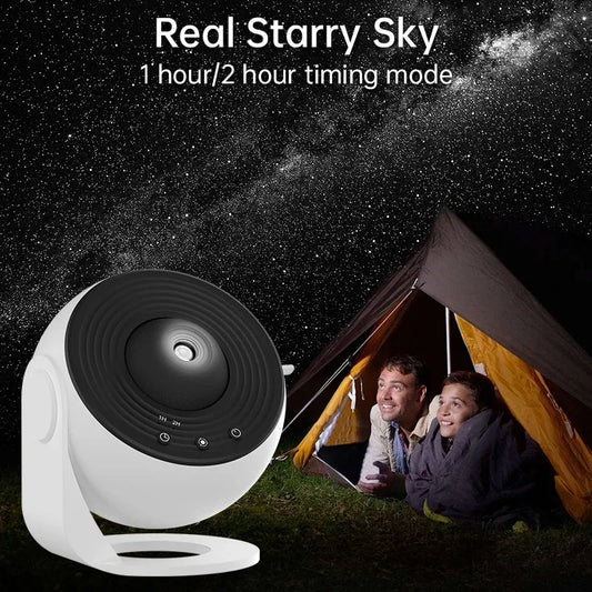 Galaxy Star Projector - 360° Rotating Night Light for Kids & Room Decor!