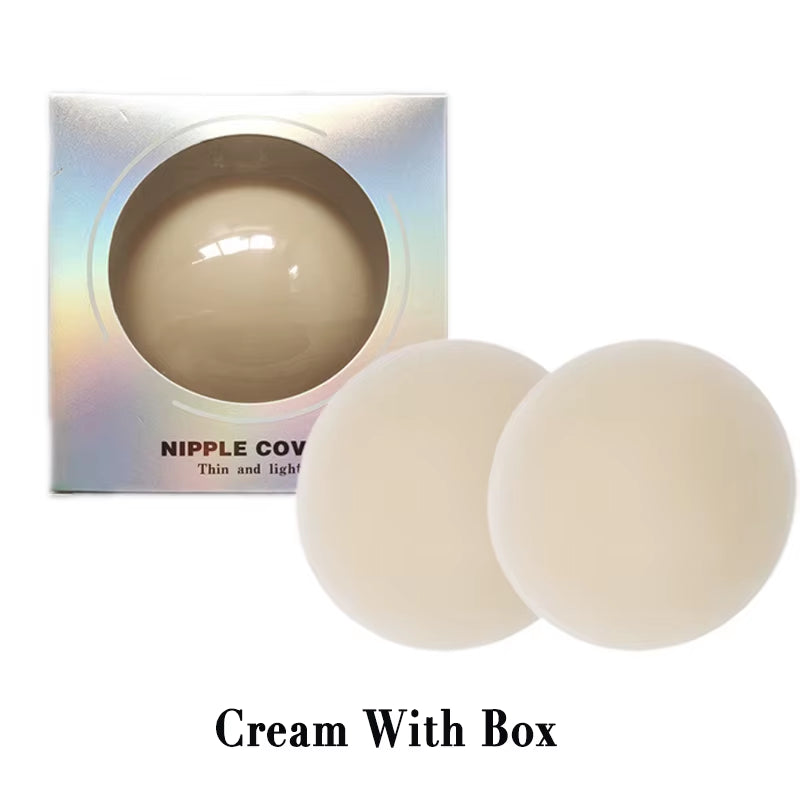 Non Adhesive Bra Liner Nipple Covers Pasties Reusable Silicone Breast Petals Chest Stickers No Show Boob Tape Inserts for Women