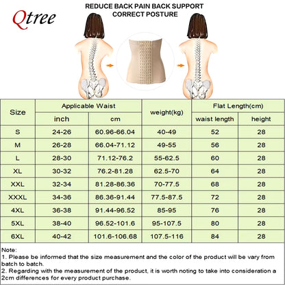 Qtree Waist Trainer – Slimming Belly Cincher Shapewear with Hook Design.